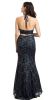 Lace Halterneck Mermaid Evening Gown back